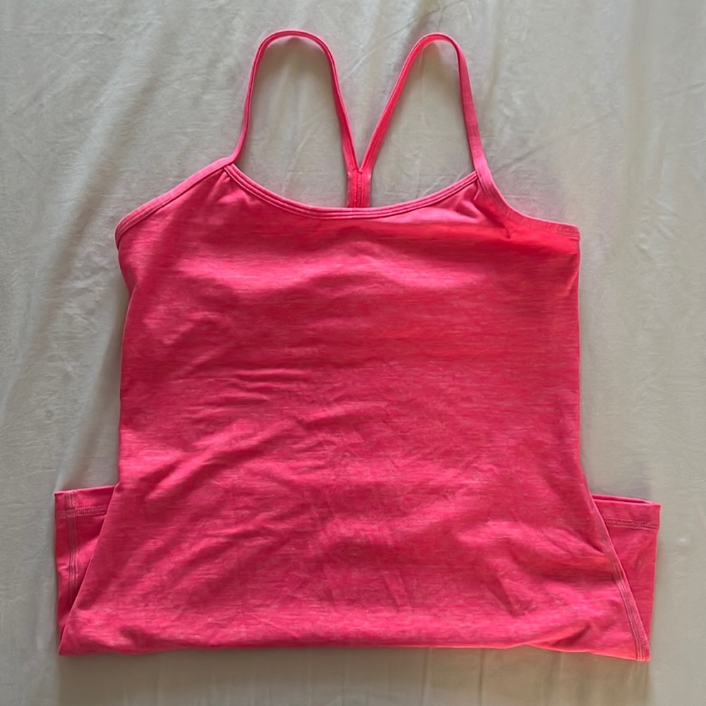 Lululemon hot pink Y tank top size 8